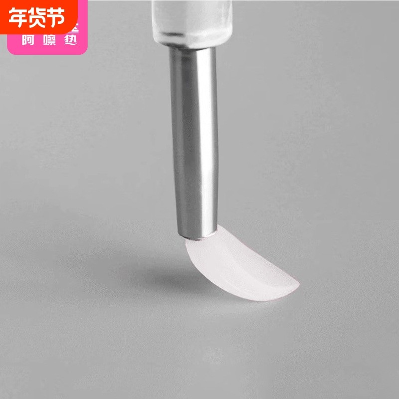 唇刷AB1vq0-硅胶刷化妆刷亮片眼影刷子带盖挖取便携旅行简易硅