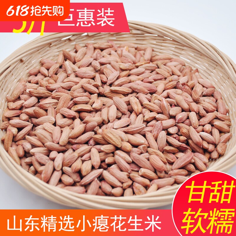 新货瘪花生山东生新花生米小粒非养胃枇子瘪子花生孕妇仁零食散装