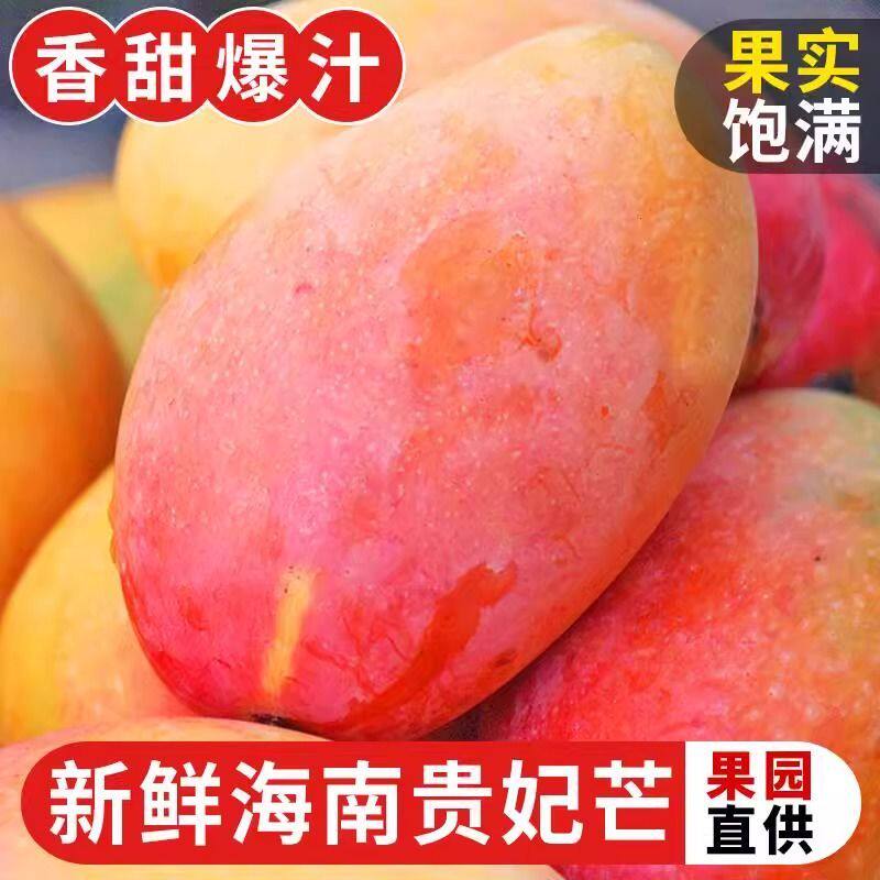 海南贵妃芒新鲜芒果当季水果树上熟红金龙大果辣椒整箱香蕉果肉