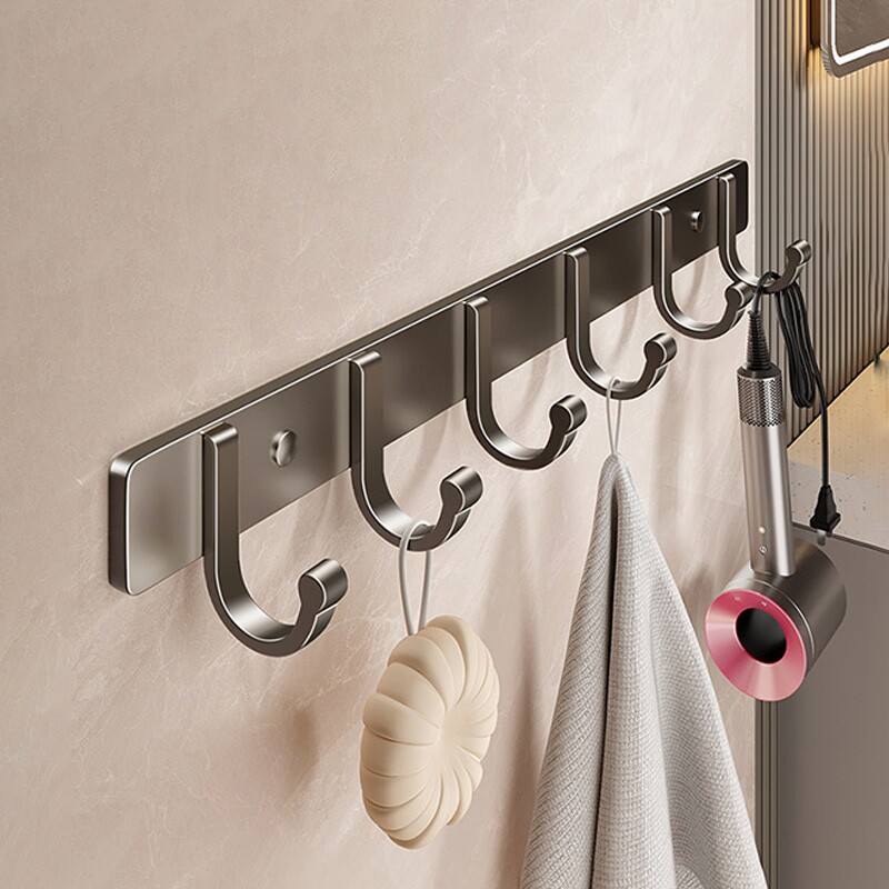 厨房挂钩免打孔强力墙壁壁挂卫生间衣服毛巾衣架墙上门后承重柜门