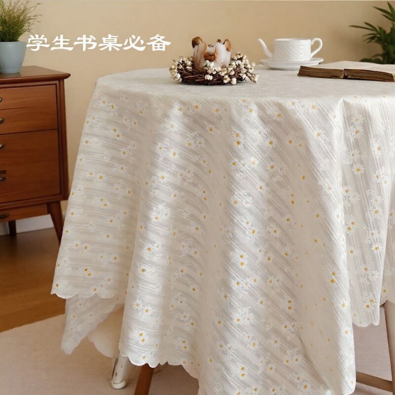 布艺桌布防水防油防烫免洗餐桌布茶几桌垫棉麻风学生书桌装饰台布