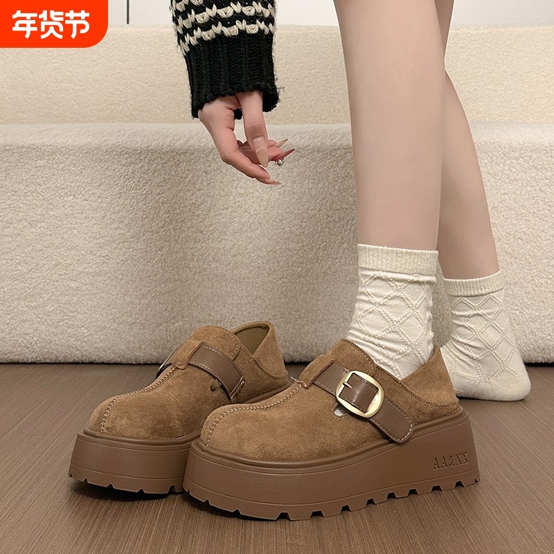 厚底勃肯鞋女2026春季新款全包增高松糕博肯鞋两穿一脚蹬休闲单鞋,女鞋,勃肯鞋/软木鞋,淘宝优惠券,粉丝福利购,淘宝优惠卷