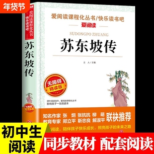 苏东坡传正版中国古代名人传记适合小学生初中看课外书必读小学三四五六年级上册课外阅读书籍读苏轼读本全集林语堂散文集经典未来