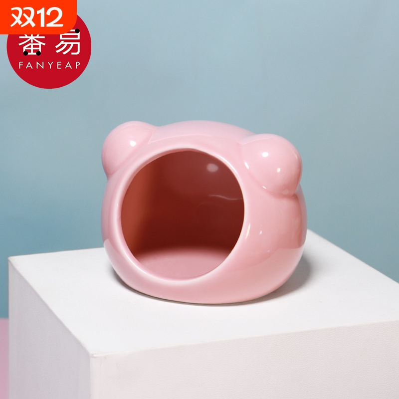 仓鼠窝AB1sl001-陶瓷窝金丝熊刺猬散热小窝子小房子小屋夏天可爱