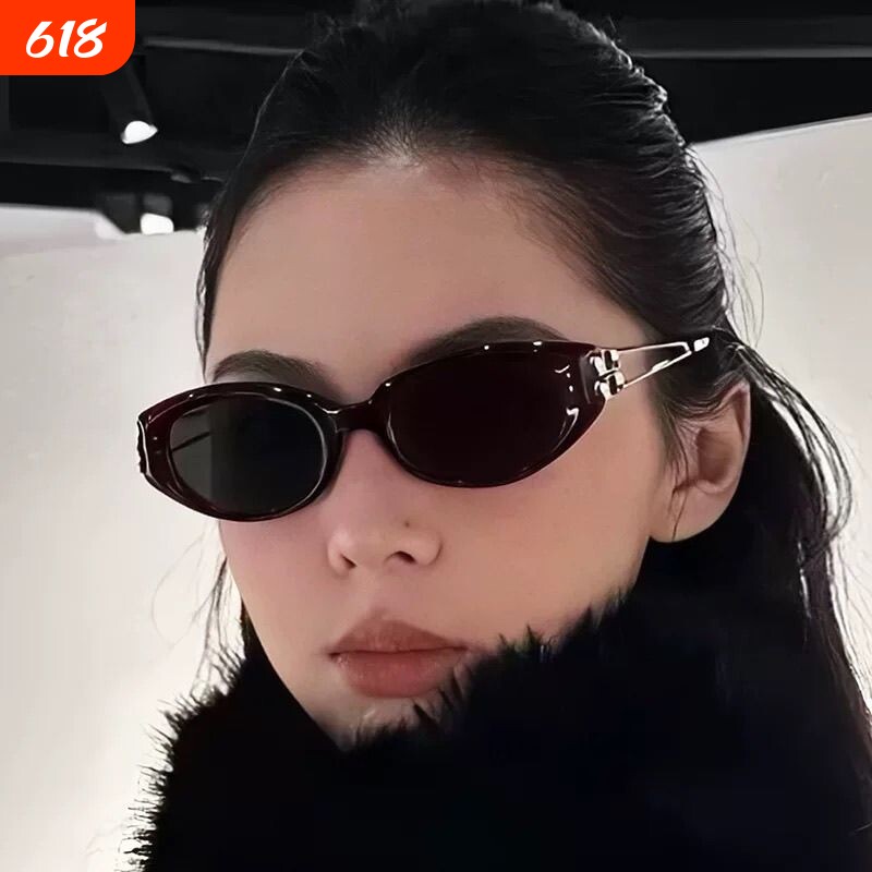 墨镜Kunst太阳镜金属镂空镜腿高级感显瘦女款霸气眼镜树脂黑框
