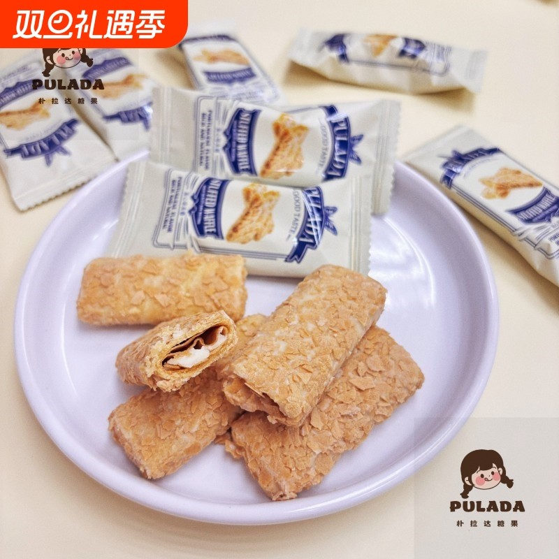 英国朴拉达日式酥脆华夫卷结婚喜糖散装喜饼小零食办公室招待糖果