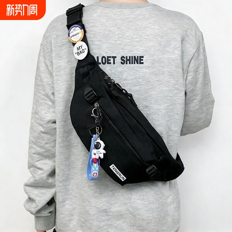 胸包男女ins潮牌运动单肩包日系腰包时尚街头斜挎小背包大容量