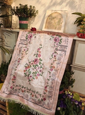 沙特印花毯超柔面料 110×70粉色 米色 浅绿 浅蓝prayer mat