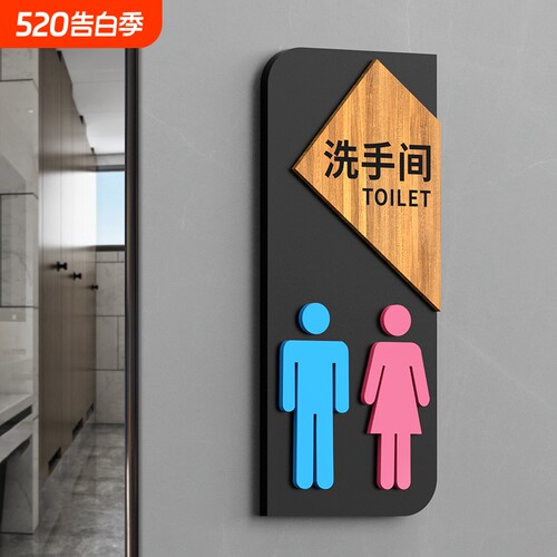 亚克力男女卫生间指示牌