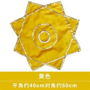 成人二人转手绢扭秧歌红手绢舞蹈手绢花考级艺考加厚麻纱八角巾