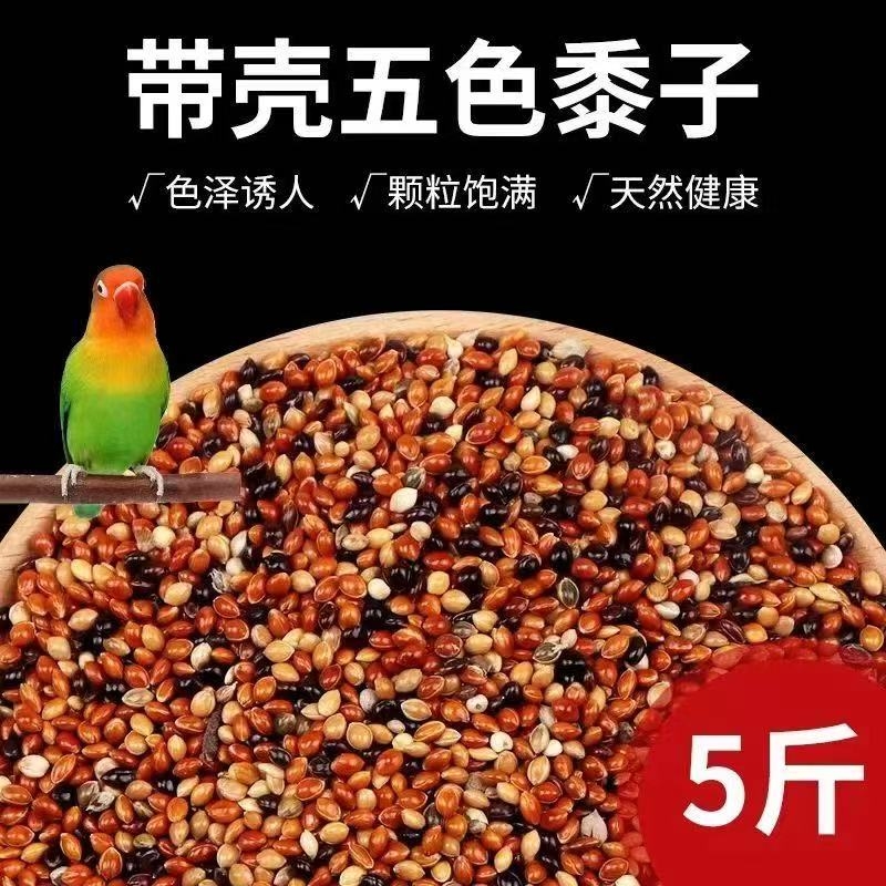 混合五色黍子鸟粮鸟食虎皮玄凤牡丹鹦鹉饲料珍珠文鸟黄谷子营养粮