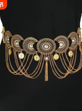 民族风花朵腰链女配连衣裙子高级感2025新款时尚百搭收腰腰带