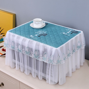 打印机罩子防尘罩微波炉罩电烤箱防尘罩蕾丝盖布盖巾通用亚马逊