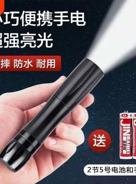 干电池手电筒led户外家用便携迷你学生宿舍装5号电池不伤眼小手电