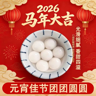 东北传统工艺水磨元宵有糖汤圆糖友木糖醇团团圆圆芝麻豆沙五仁