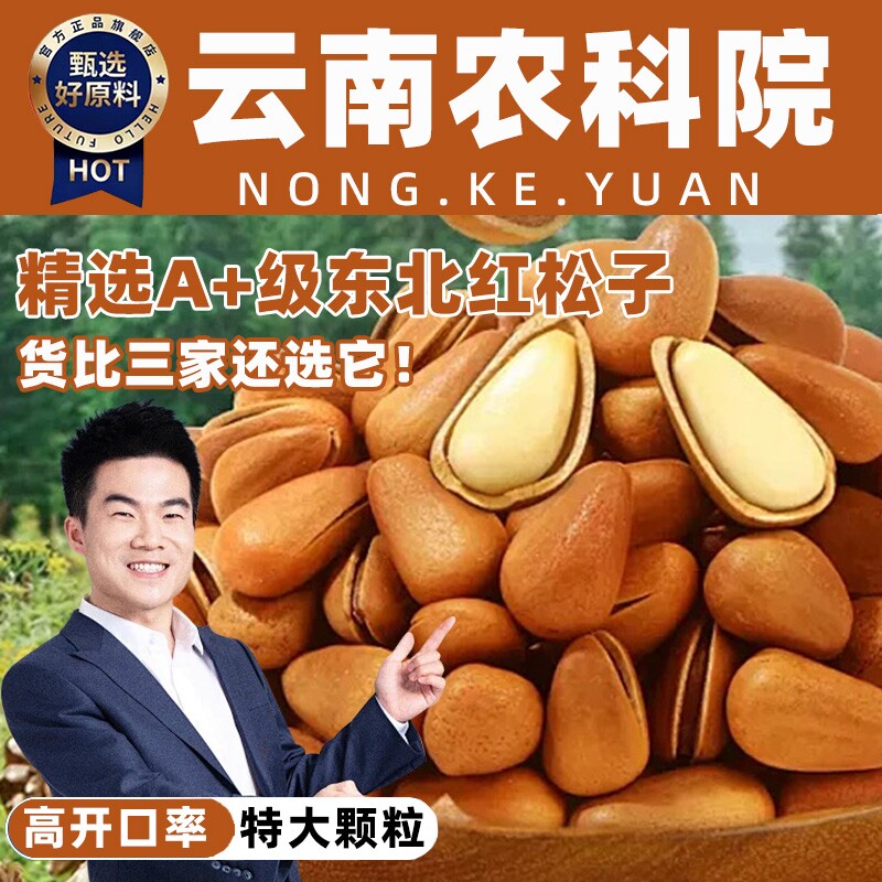 松子2025新货东北坚果500g开口炒货大颗粒巴西干果零食籽原味
