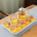 家用客厅功夫茶杯茶壶红茶泡茶器茶盘三才现代 耐热玻璃茶具套装