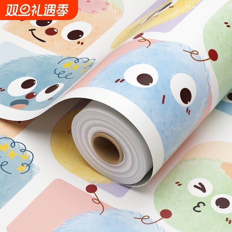 墙纸自粘防水墙面壁纸宿舍遮丑墙贴出租房卧室墙壁贴纸防油白色