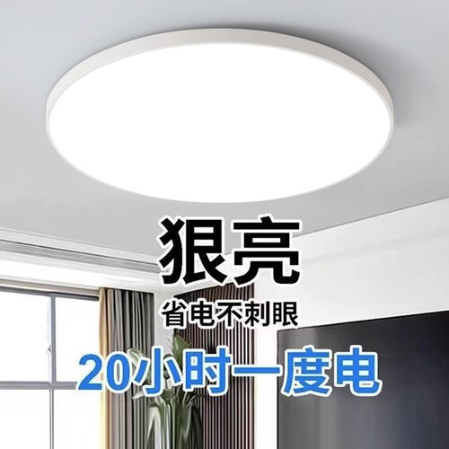 2024年新款led吸顶灯卧室灯客厅灯现代简约中山灯具圆形厨房阳台 - 封面