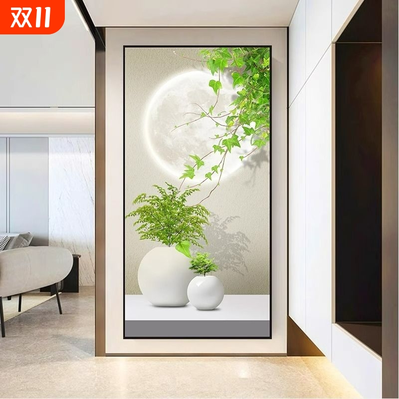 玄关装饰画走廊过道壁画客厅自粘贴画卧室卫生间餐厅现代艺术墙面图片