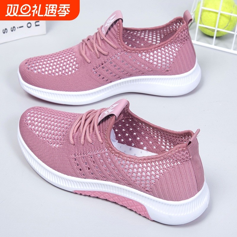夏季老北京布鞋女式网面透气休闲鞋软底网鞋运动鞋妈妈鞋轻便新款