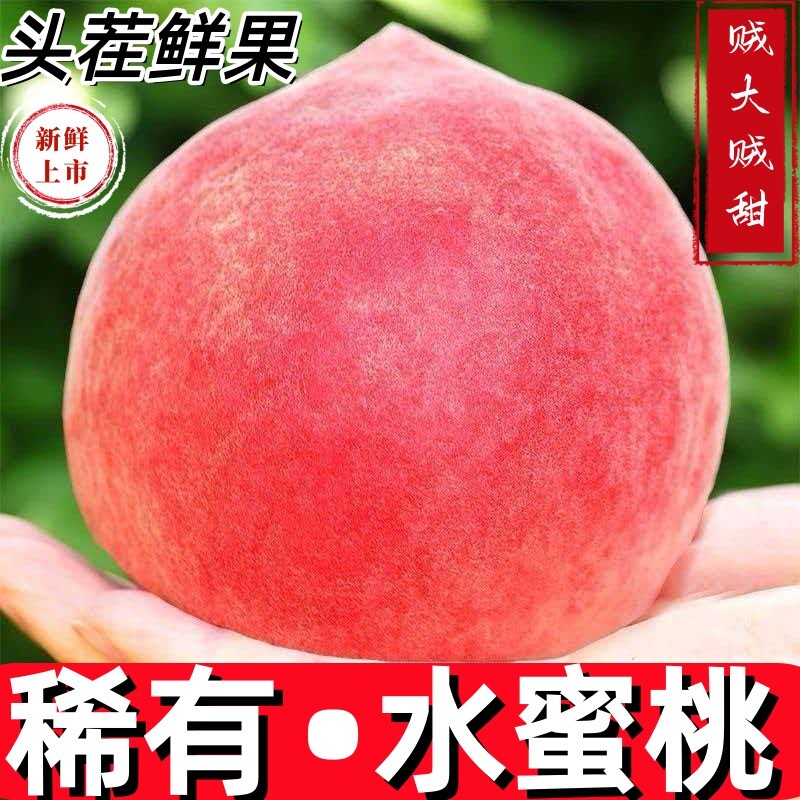 春雪水蜜桃当季5斤新鲜水果顺丰现货整箱包邮孕妇脆桃毛桃冬桃子
