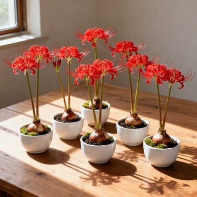 彼岸花多年生曼珠沙华四季开花石蒜阳台盆栽绿植花卉好养易户外