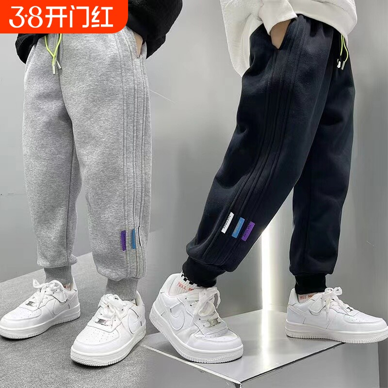 男童秋款裤子休闲裤童装大童秋款男孩长裤卫裤儿童冬款加厚运动裤
