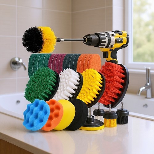 潜源白色软毛刷头布艺皮革专用