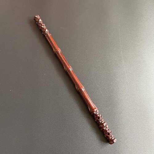 紫檀木迷你短棍竹节棍莲