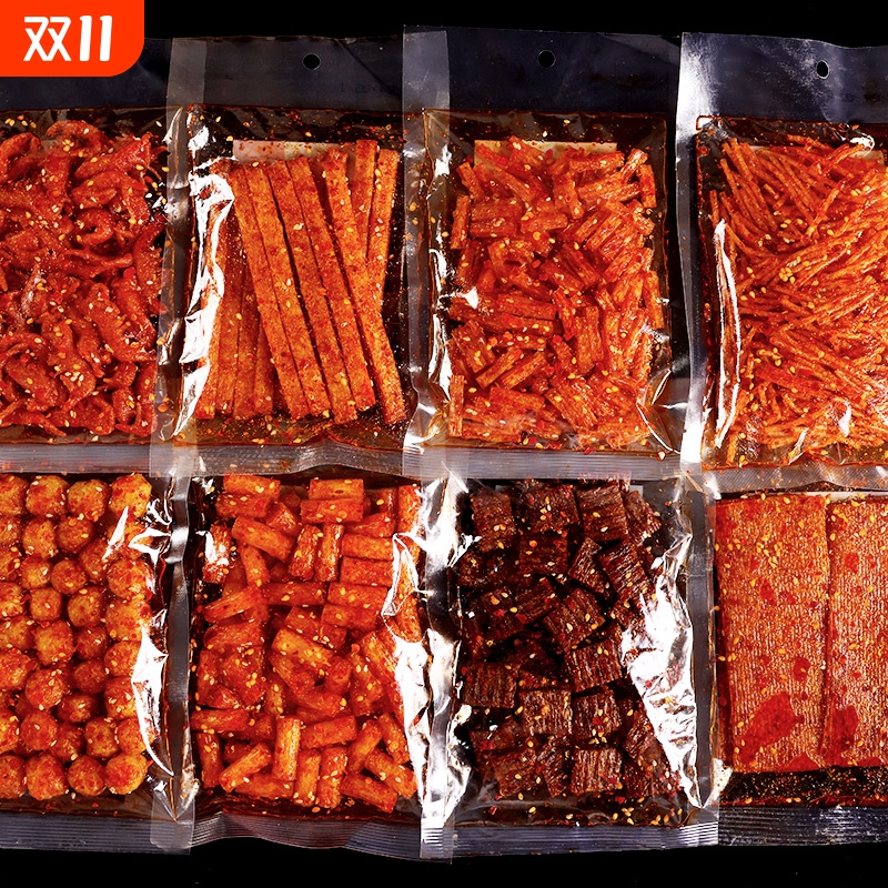 湖南特产网红辣条组合辣味面筋零食大礼包麻辣儿时休闲小吃童年