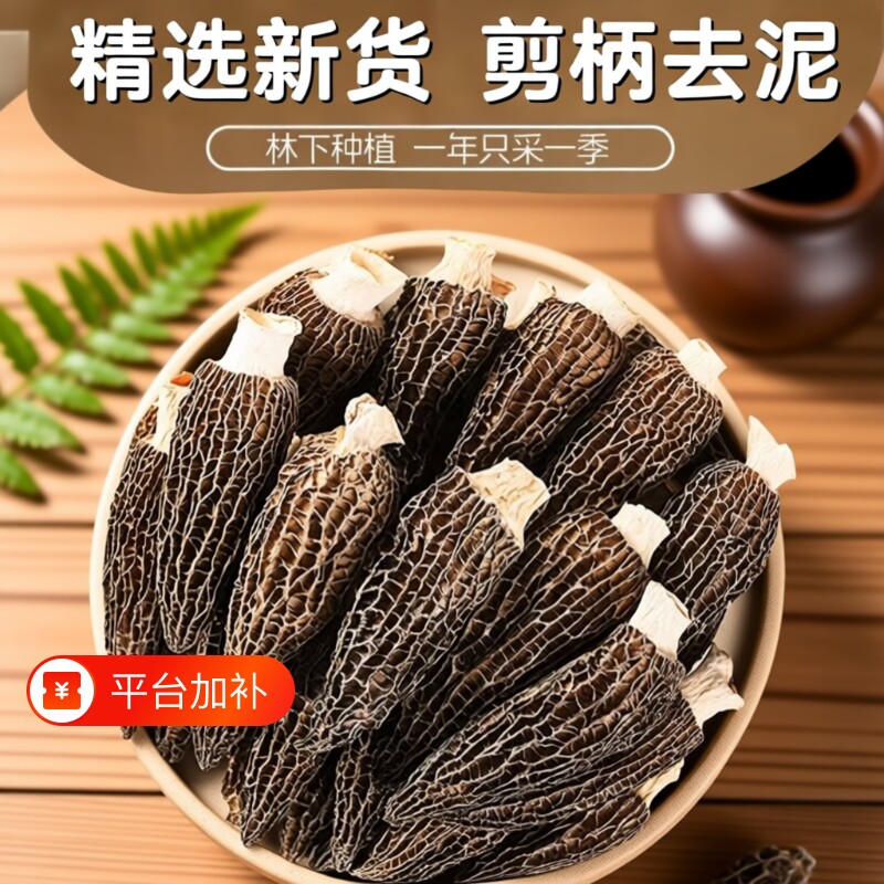 羊肚菌云南高山头茬肚菌新鲜干货蘑菇土特产煲汤火锅食材年货精选