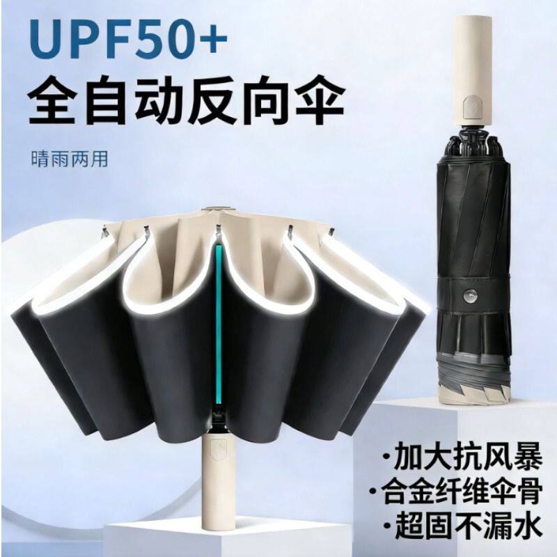 全自动雨伞防晒遮阳折叠加大加厚加固晴雨两用防紫外线便携一键