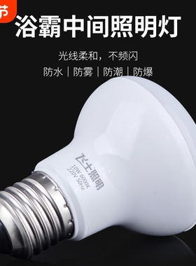 浴霸中间E27螺口照明灯泡 LED灯泡超亮节能灯R63浴室灯卫生间灯泡