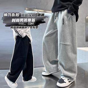 儿童装男童裤子春秋款2026新款中大童运动裤春装休闲卫裤男孩长裤