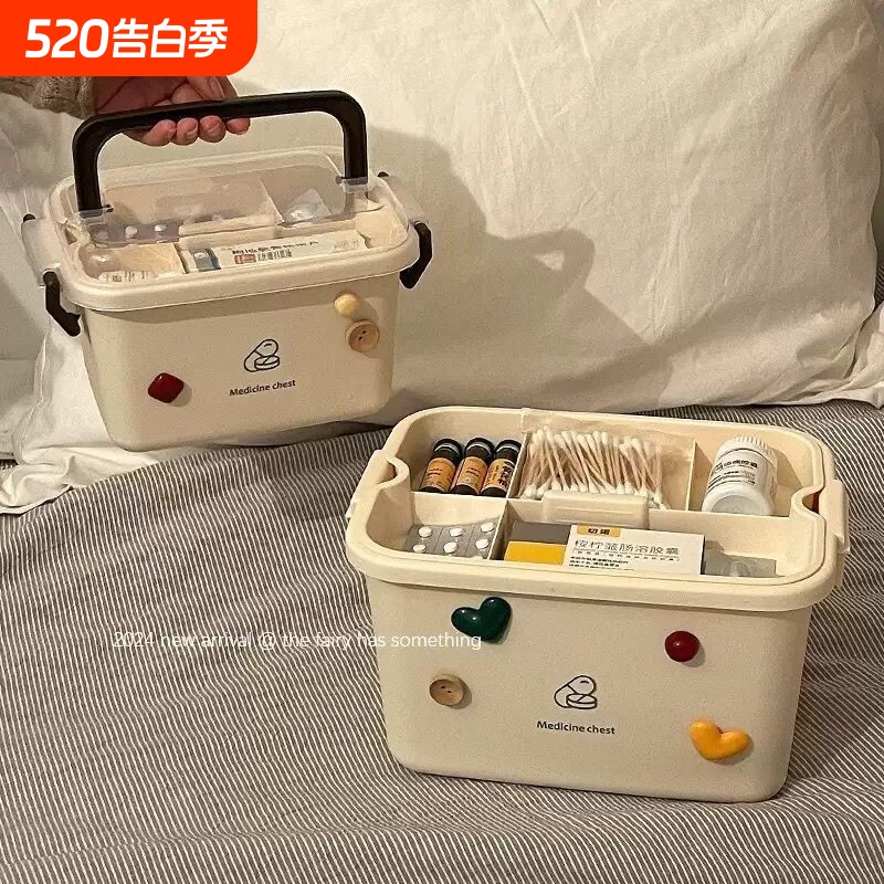 小药箱家庭装医药箱家用药物收纳盒大容量药品宿舍急救箱医疗箱