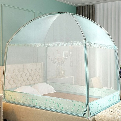加密蒙古包蚊帐家用卧室全包儿童防摔2024新款1米8床2三开门全底5