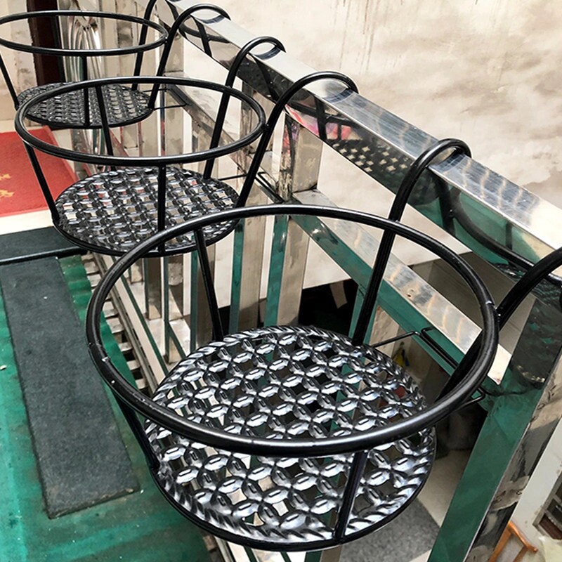 加粗阳台悬挂栏杆花架铁艺护栏挂式花盆架客厅窗台多肉吊兰绿萝架