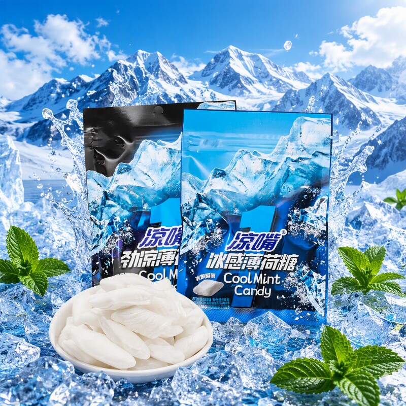 冰感超强薄荷糖提神袋装凉嘴糖清凉清晰硬糖休闲传统糖果清爽冰爽