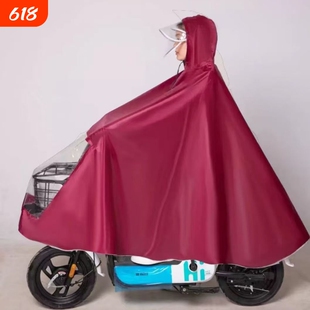 加厚雨衣电动车雨披自行车雨衣单人防暴雨男女士加大加厚骑行雨具
