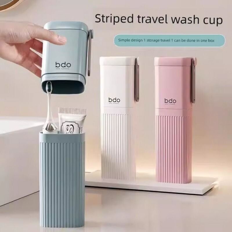 旅行洗杯套装便携式牙膏牙刷储物盒洗漱用品刷牙杯漱口杯轻奢电动