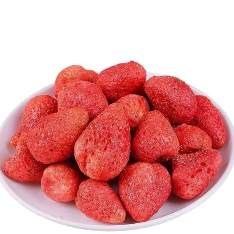新鲜冻干草莓冻干水果干整颗草莓干休闲零食雪花酥牛轧糖烘培专用