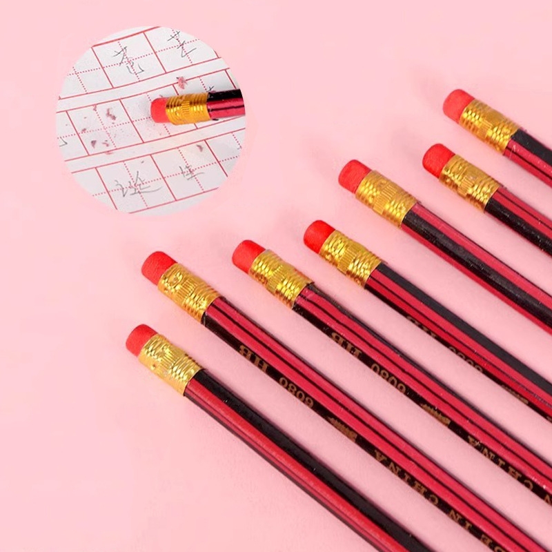 铅笔AB1sn0-六角杆带橡皮擦头绘画书写练字考试用一年级写字小