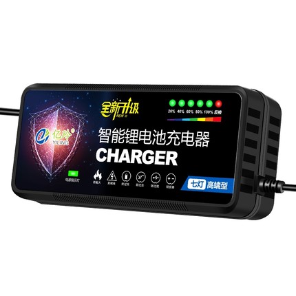 折叠电动电瓶车锂电池专用充电器48V锂电54.6V2A代步车36伏3A亿玲