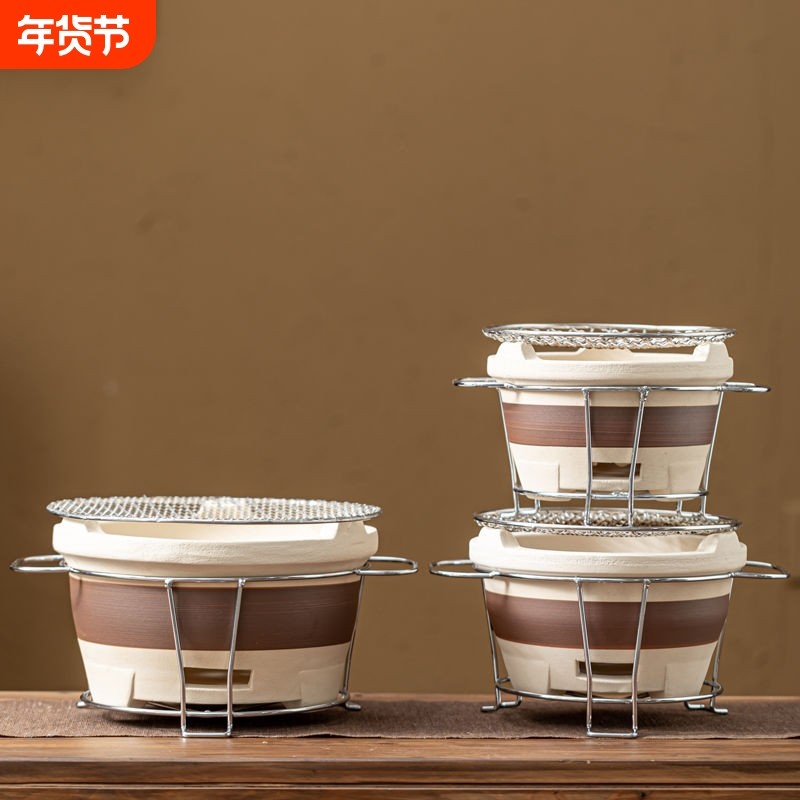 碳炉围炉煮茶家用室内老式炭炉打边炉泥烧烤炉陶土煮茶炉红泥烤网,厨房/烹饪用具,烧烤炉,淘宝优惠券,粉丝福利购,淘宝优惠卷