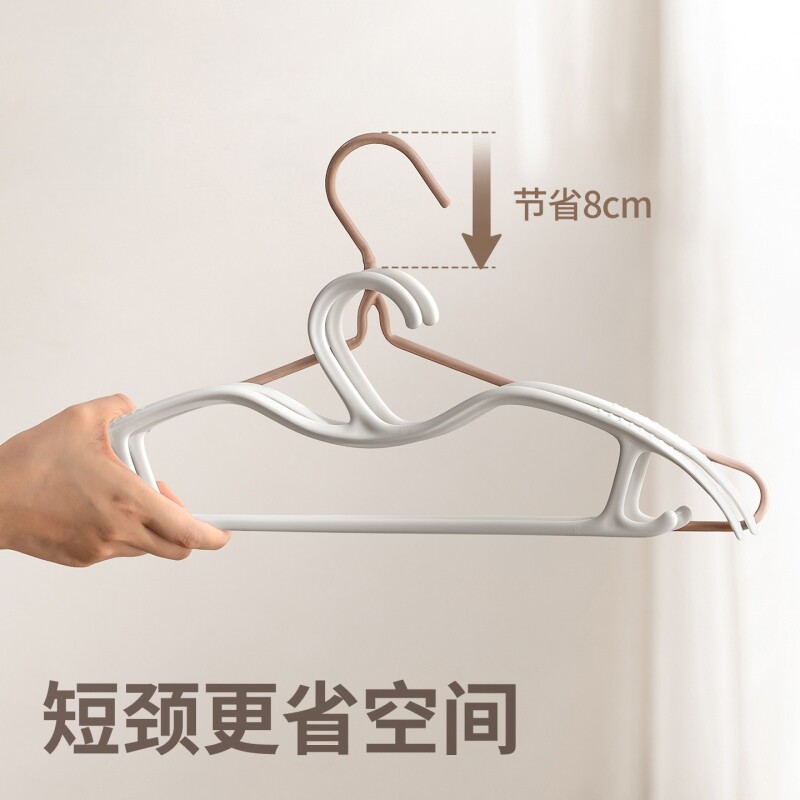 短颈衣架缩脖子省空间家用挂衣柜无痕防肩角滑矮晾大衣服防拖地