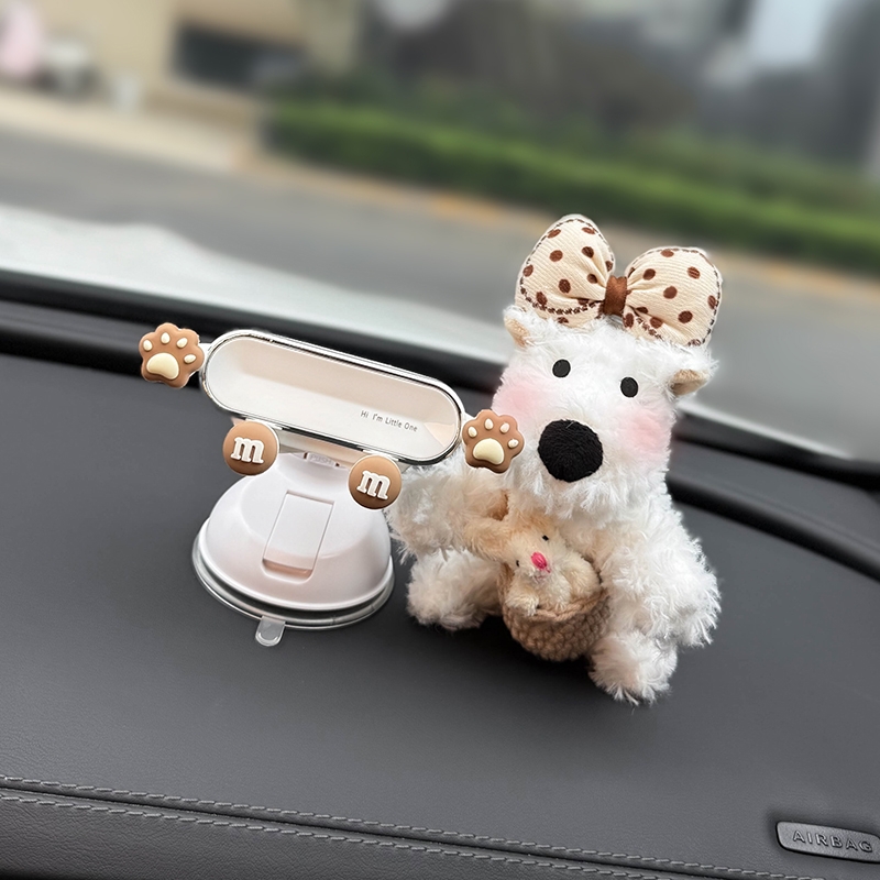车载手机支架汽车用可爱公仔中控台吸盘支撑架2025新款导航专用女