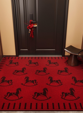 马年红色入户门地垫2026新款防滑脚垫玄关门前垫门口地毯垫子免洗