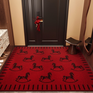 马年红色入户门地垫2026新款防滑脚垫玄关门前垫门口地毯垫子免洗