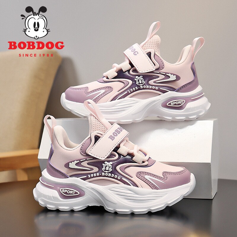 巴布豆女童鞋子防水皮面